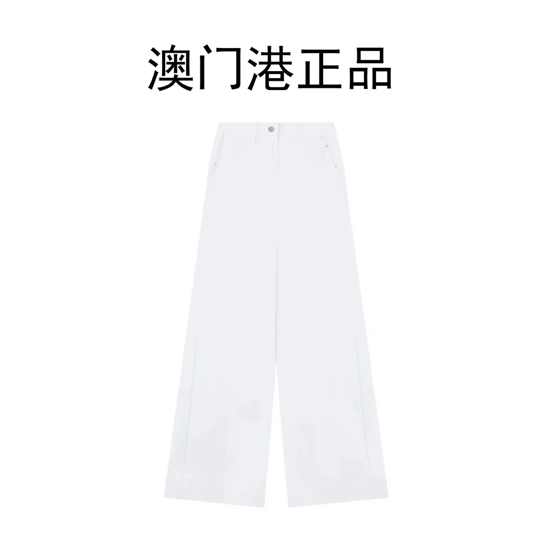 【澳门港正品】夏季薄款垂感气质显瘦直筒裤时尚牛仔裤宽松阔腿裤