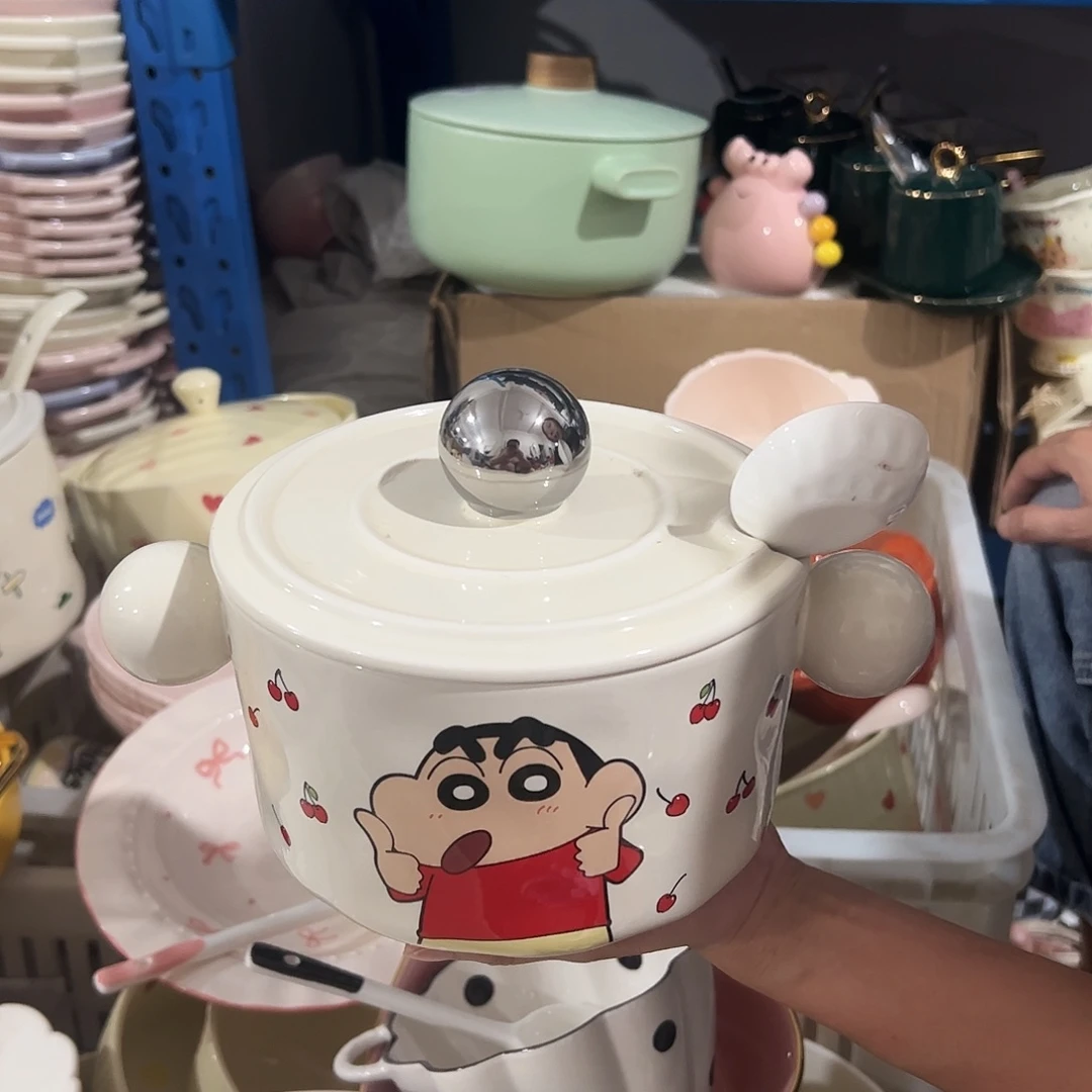 瓷片蜡笔1200毫升猪油罐微瑕银顶