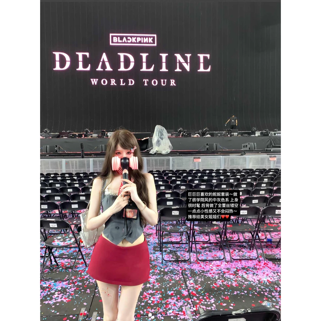 白水女 妮妮上衣 拼接蕾丝韩系收腰学院风灰色小上衣B50752010