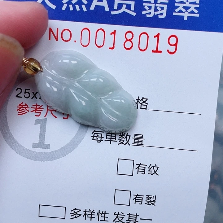 翡翠未镶嵌吊坠(赠链)