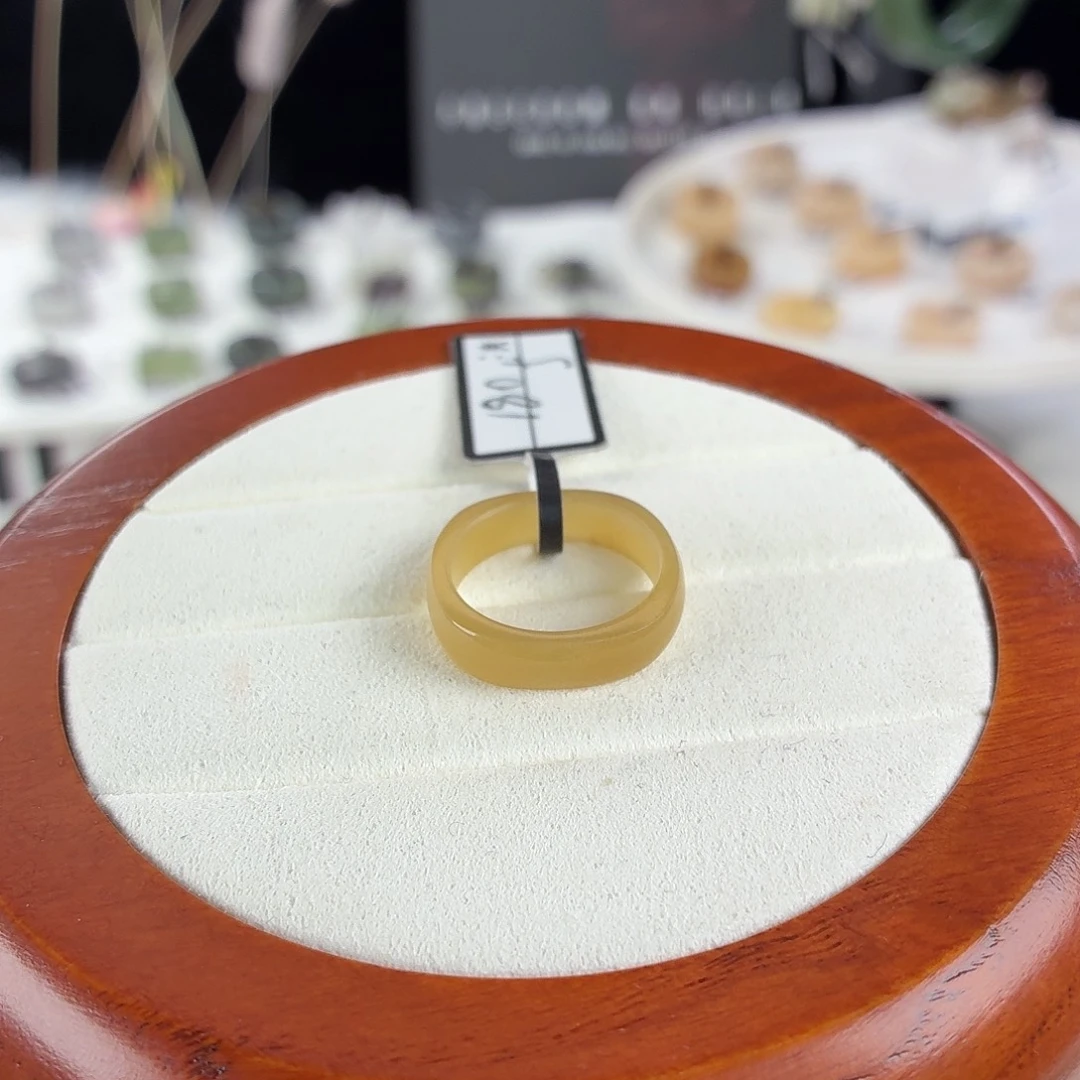 和田玉未镶嵌戒指i86全糖方圆16.2不退换