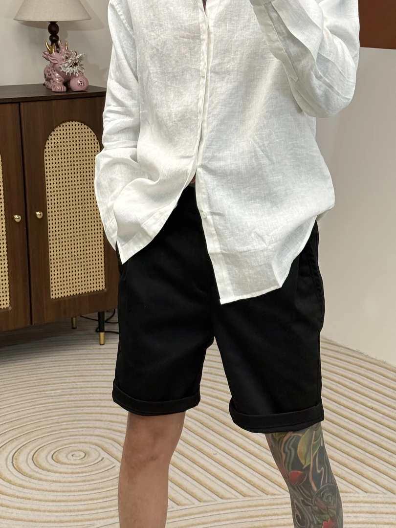 【定做私服】新款高级简约休闲黑色短裤