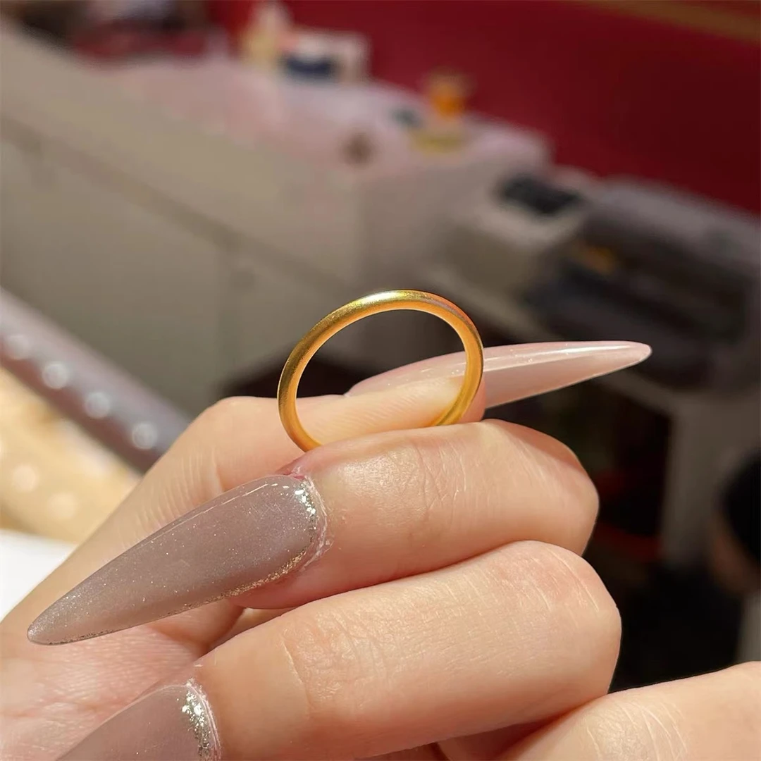 钛钢戒指 可水洗素圈戒指女古法传承食指环小众设计轻奢结婚对戒