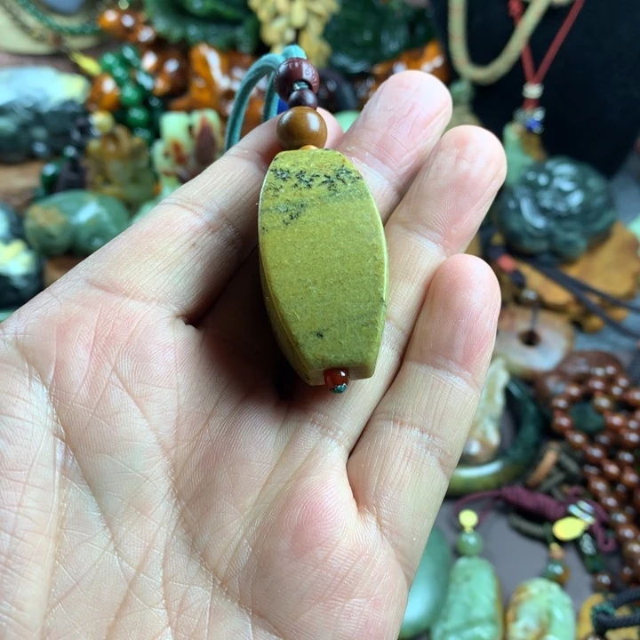 岫岩河磨玉（透闪石质玉）未镶嵌吊坠(赠链)翱***鸟