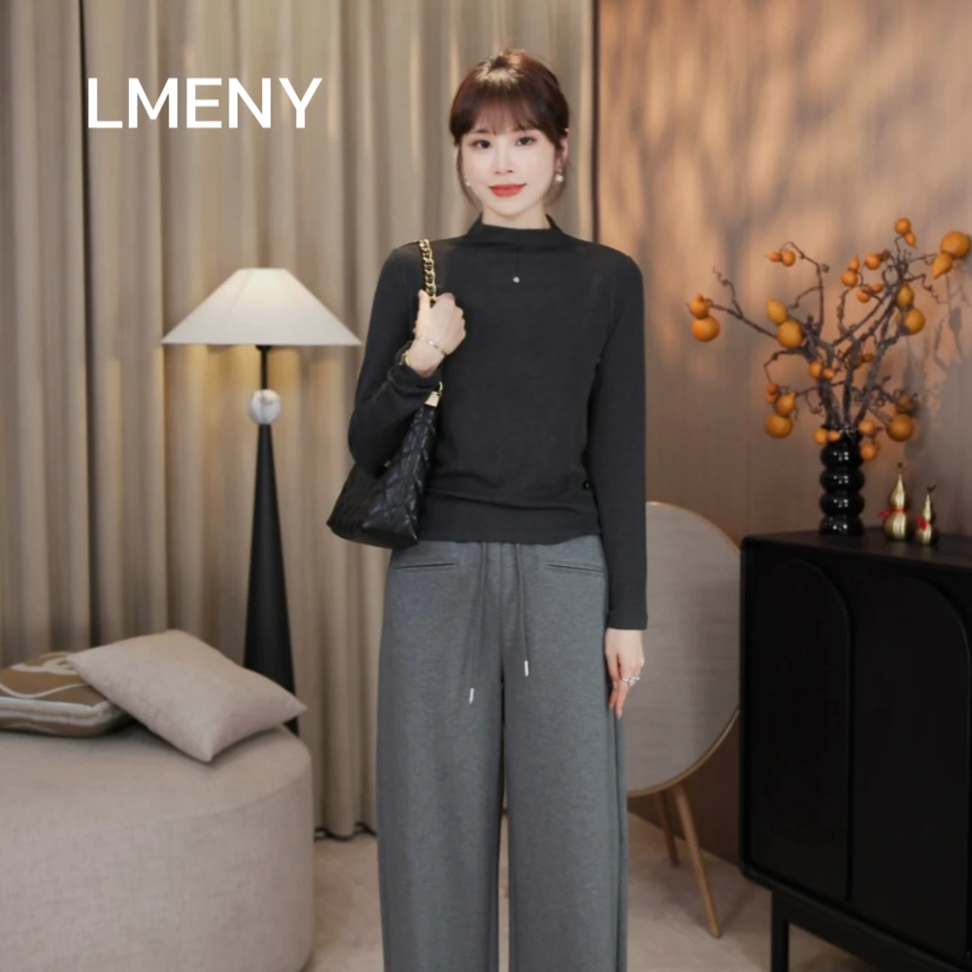 LMENY“万金油打底衫”第2层皮肤~ 设计金属扣烟管领打底衫25CT023