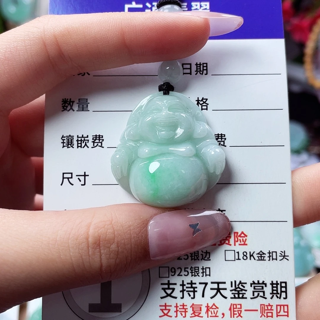 翡翠未镶嵌颈饰佛公60