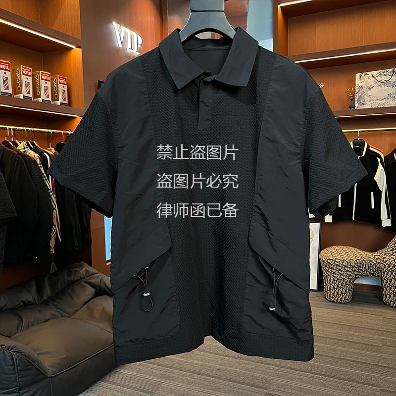 T2086//2025SS设计师款『机能风黑武』休闲短袖T恤时尚百搭（YH）