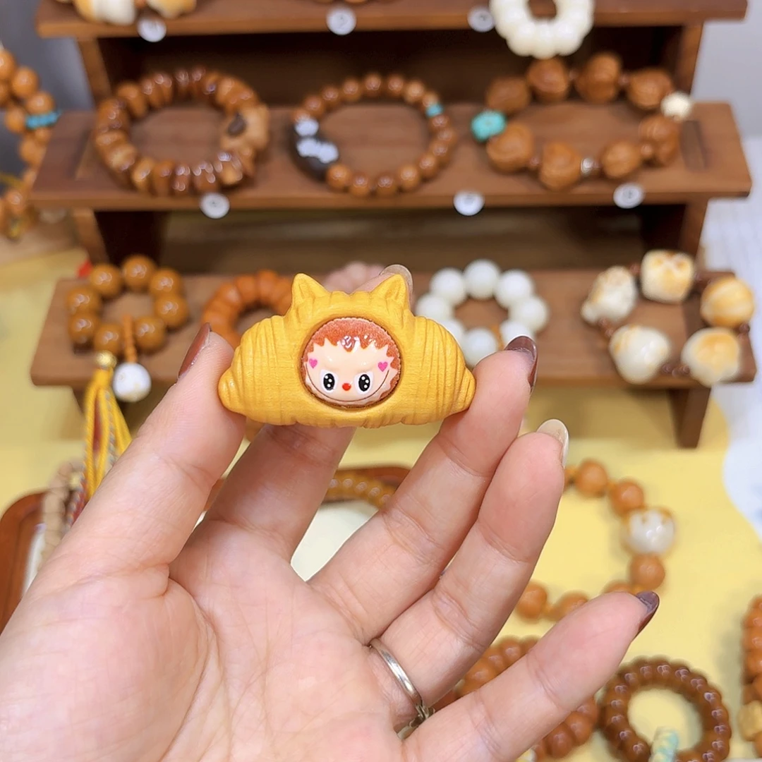 星月菩提吊坠檀香牛角包单个