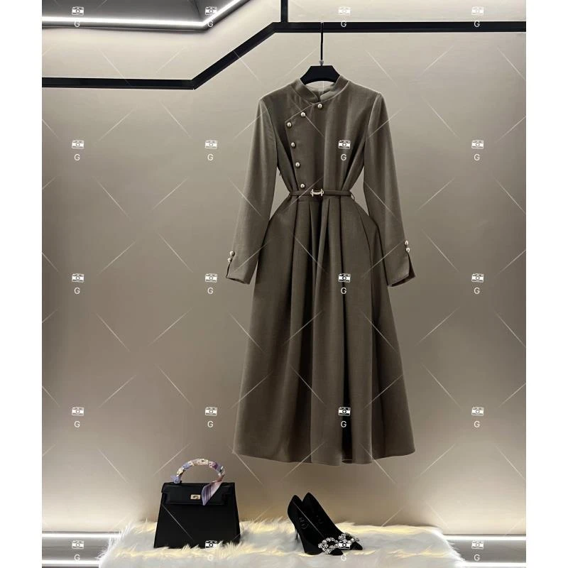 春夏丨设计师轻奢法式印花女士连衣裙 GS-57321