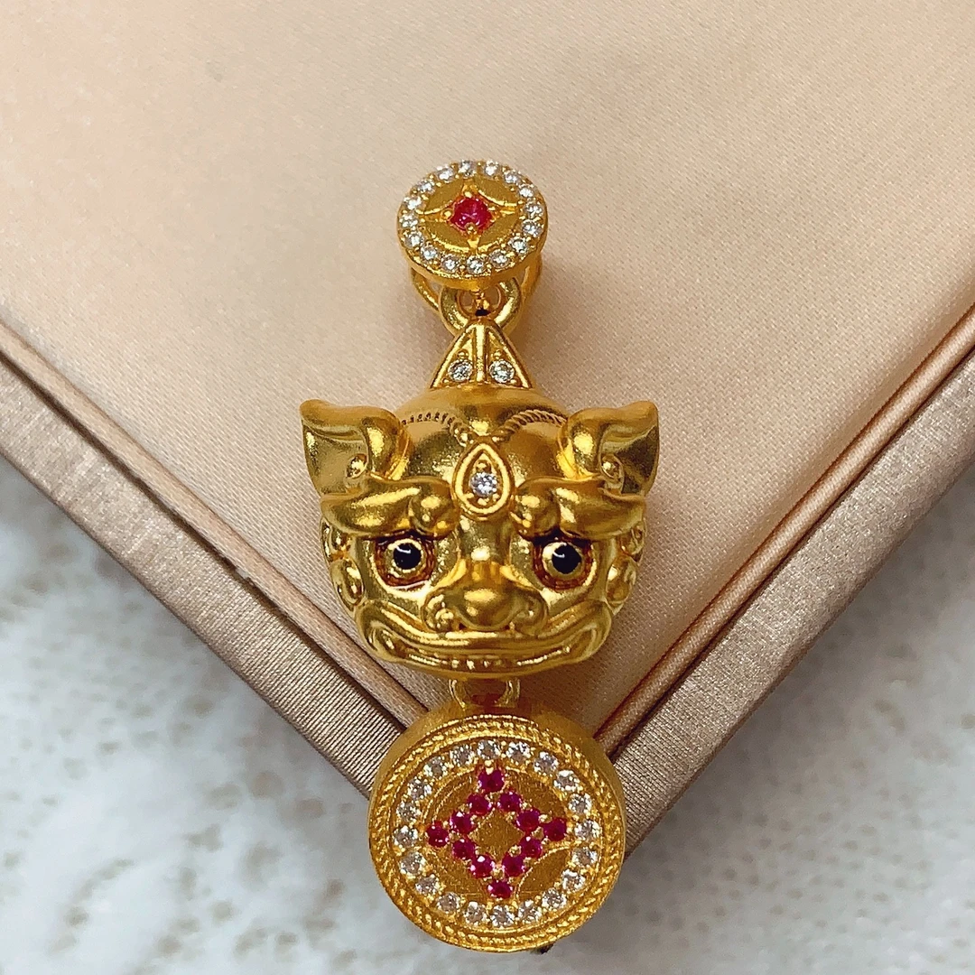 【水贝黄金】999足金貔貅吊坠灵动可爱时尚韦雪同款X300