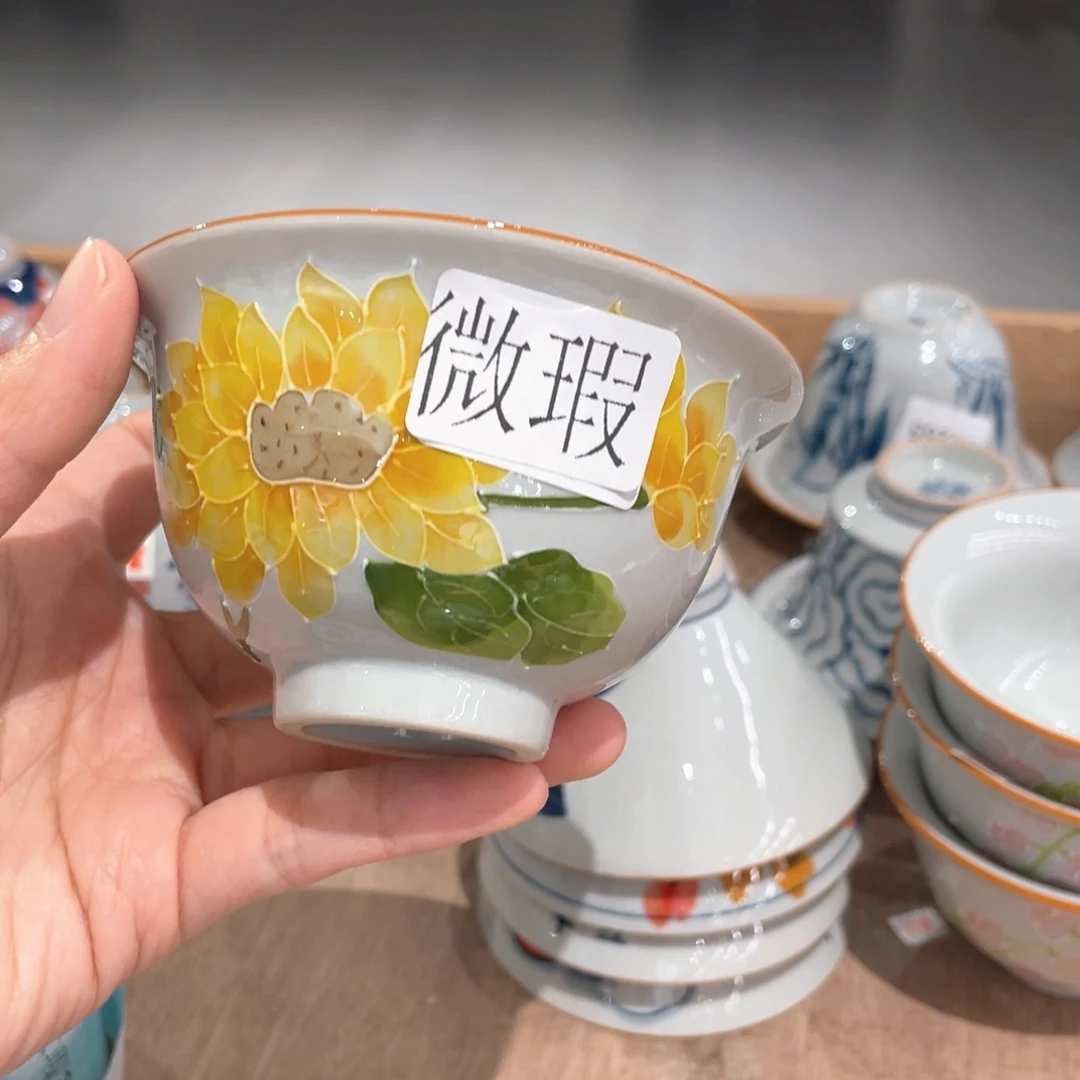 釉下手绘茶具微瑕