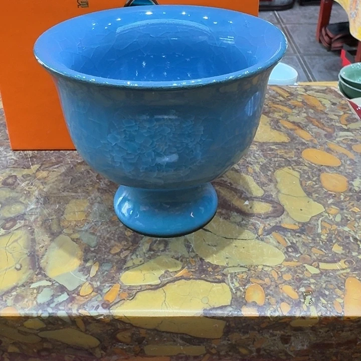 高足冰花杯瓷。。品茗