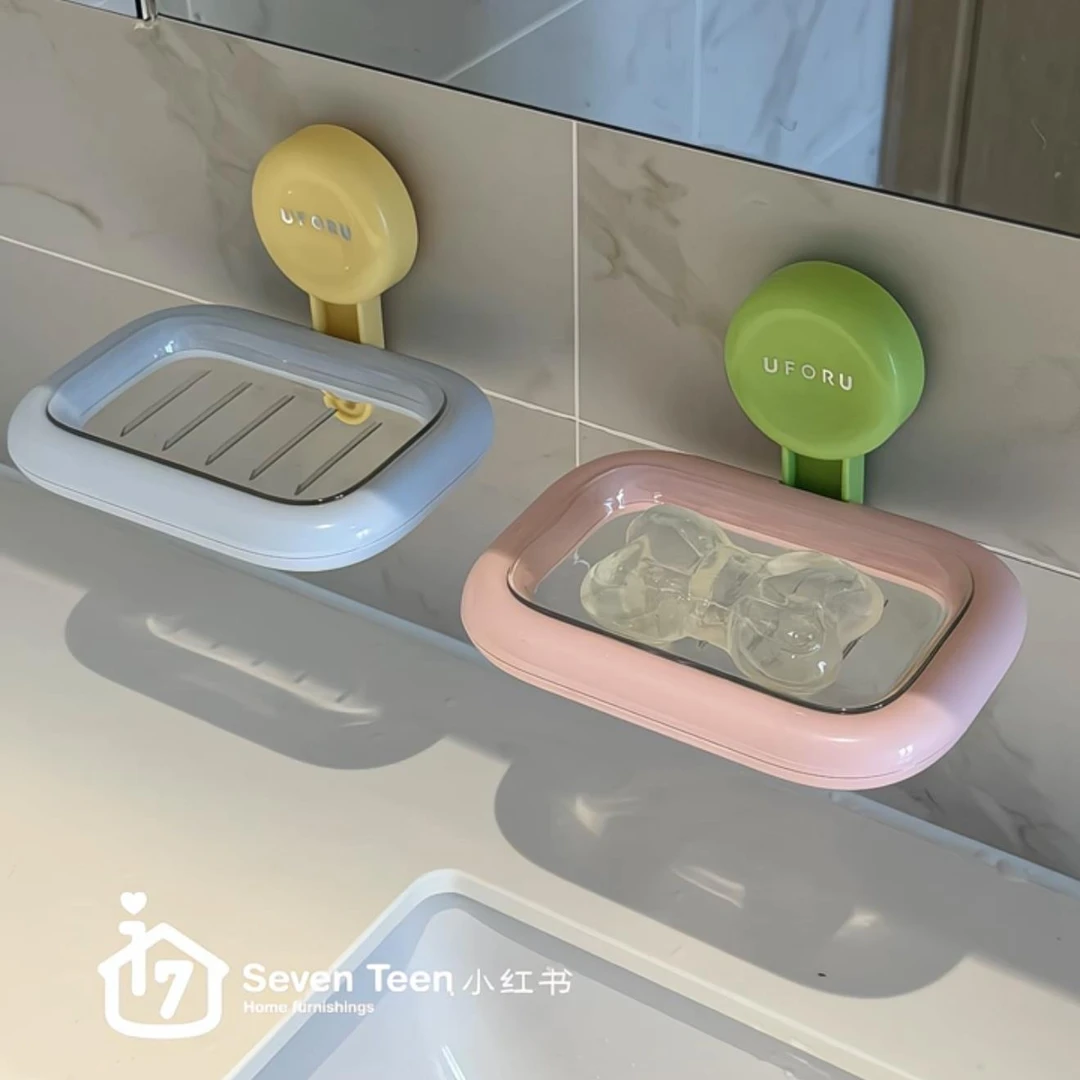 多巴胺吸盘肥皂盒家用卫生间免打孔壁挂式厨房调味料置物架