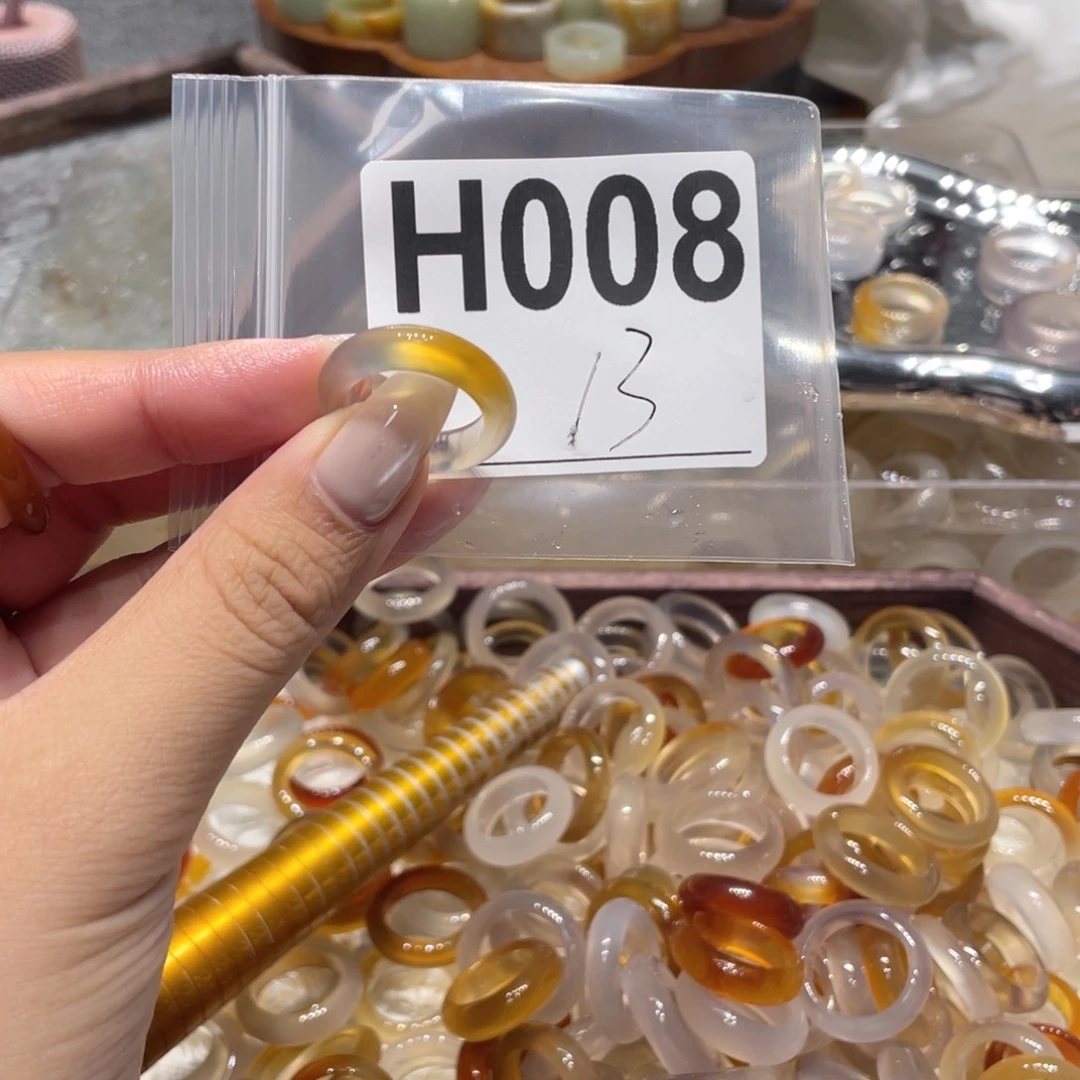 玛瑙/玉髓未镶嵌戒指008