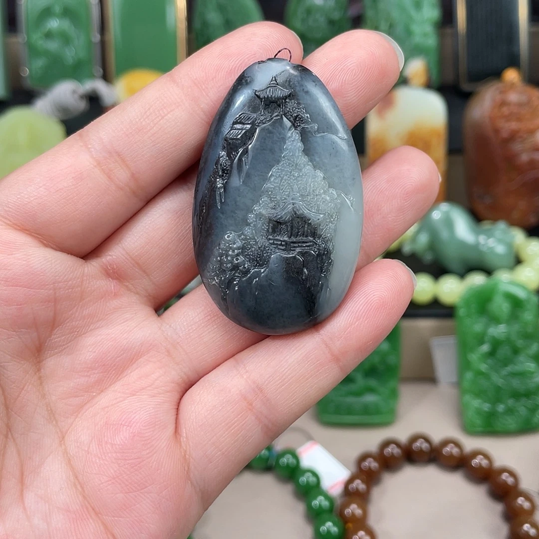 和田玉未镶嵌挂件