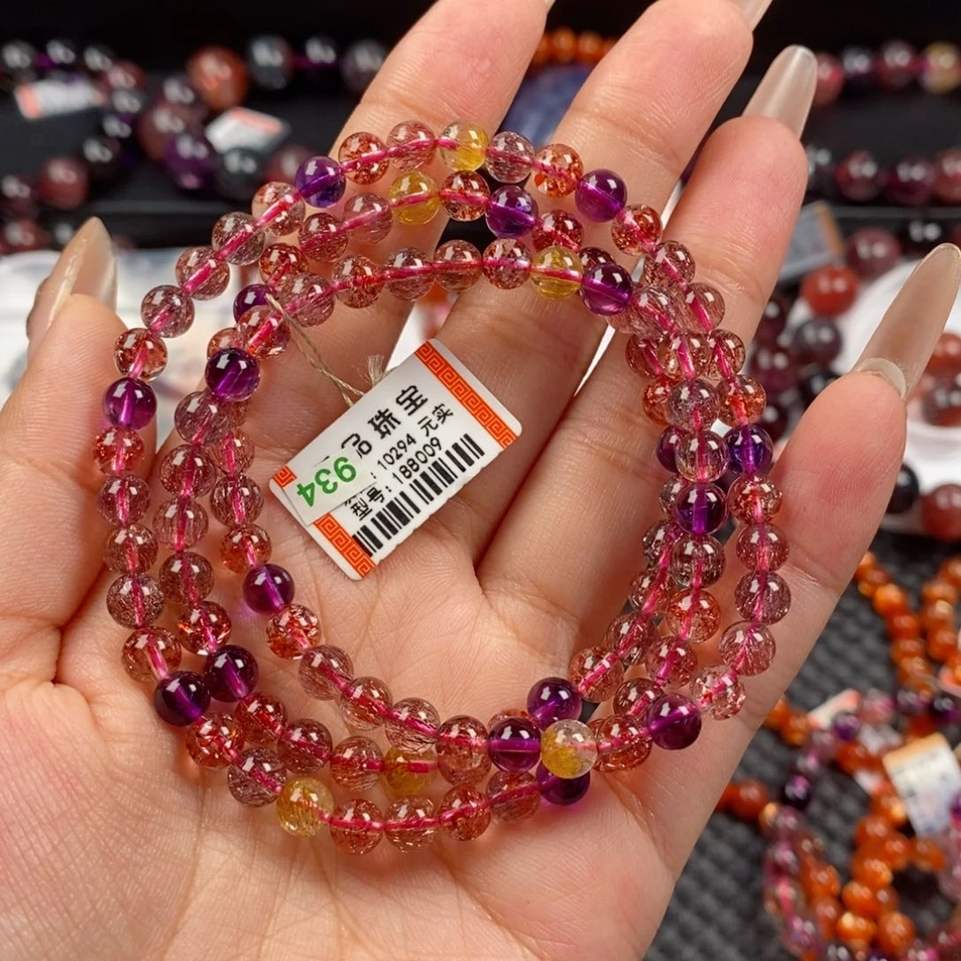 水晶手链未镶嵌稀有三圈188009