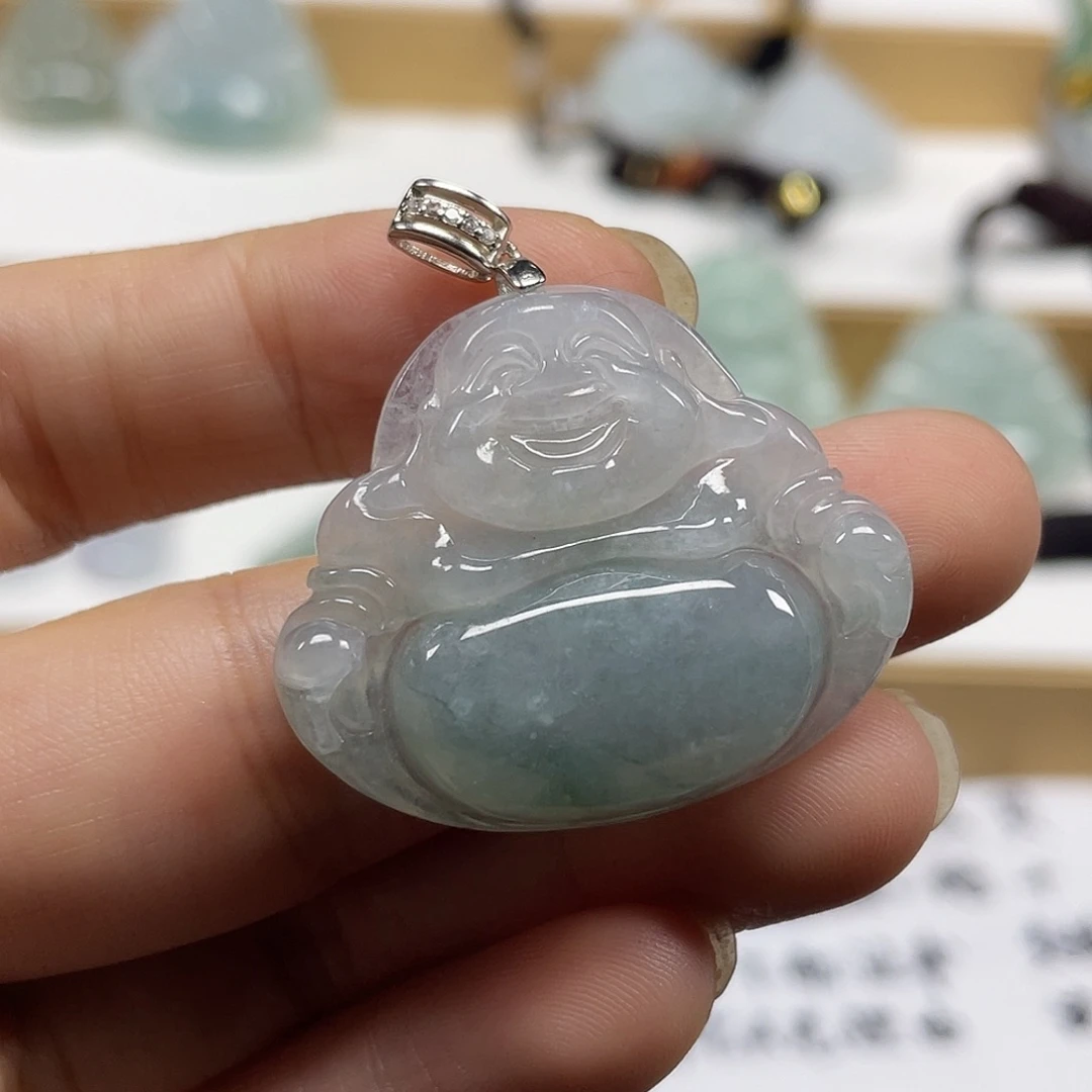 颈饰未镶嵌翡翠天然翡翠佛公吊坠一件7号