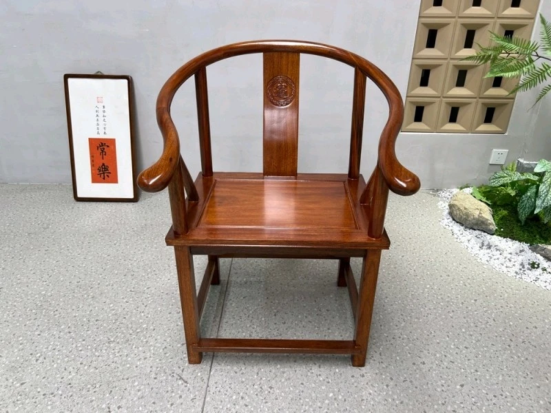 包邮，非洲进口绿心檀材质圈椅 奥坎皇宫圈椅榫卯工艺