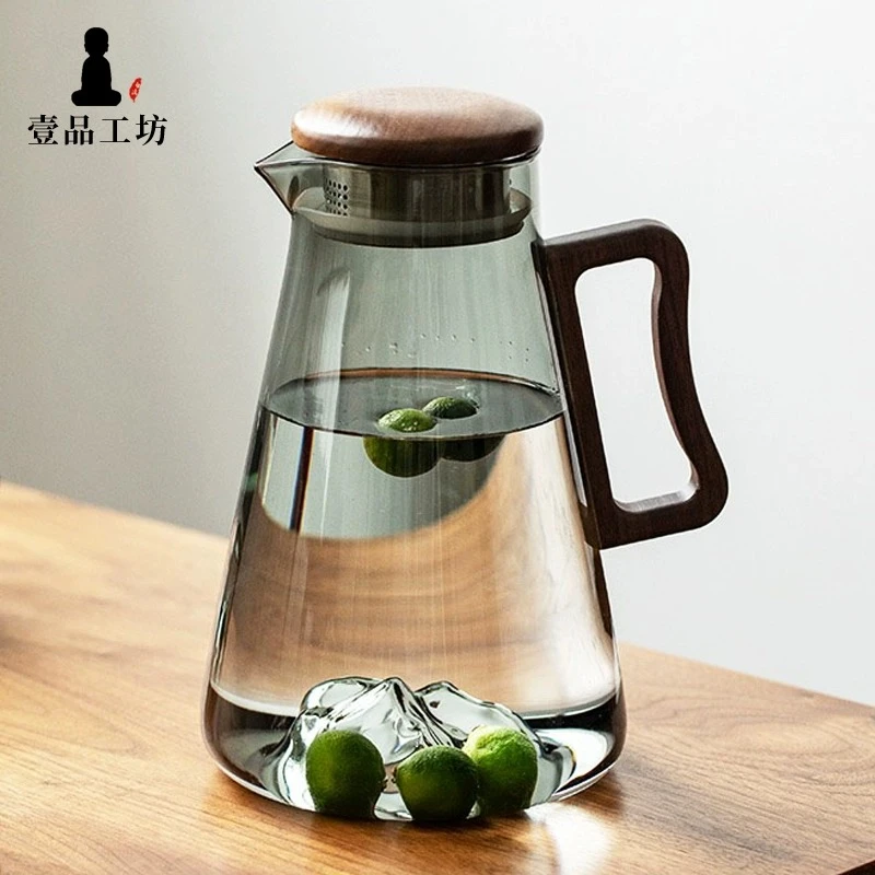 冷水壶家用大容量耐高温玻璃凉水壶白开水杯日式加厚扎壶冰箱水壶