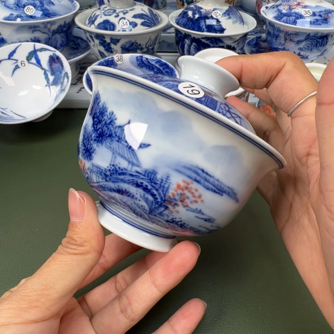 陶瓷景德镇纯手工纯手绘茶具木木19