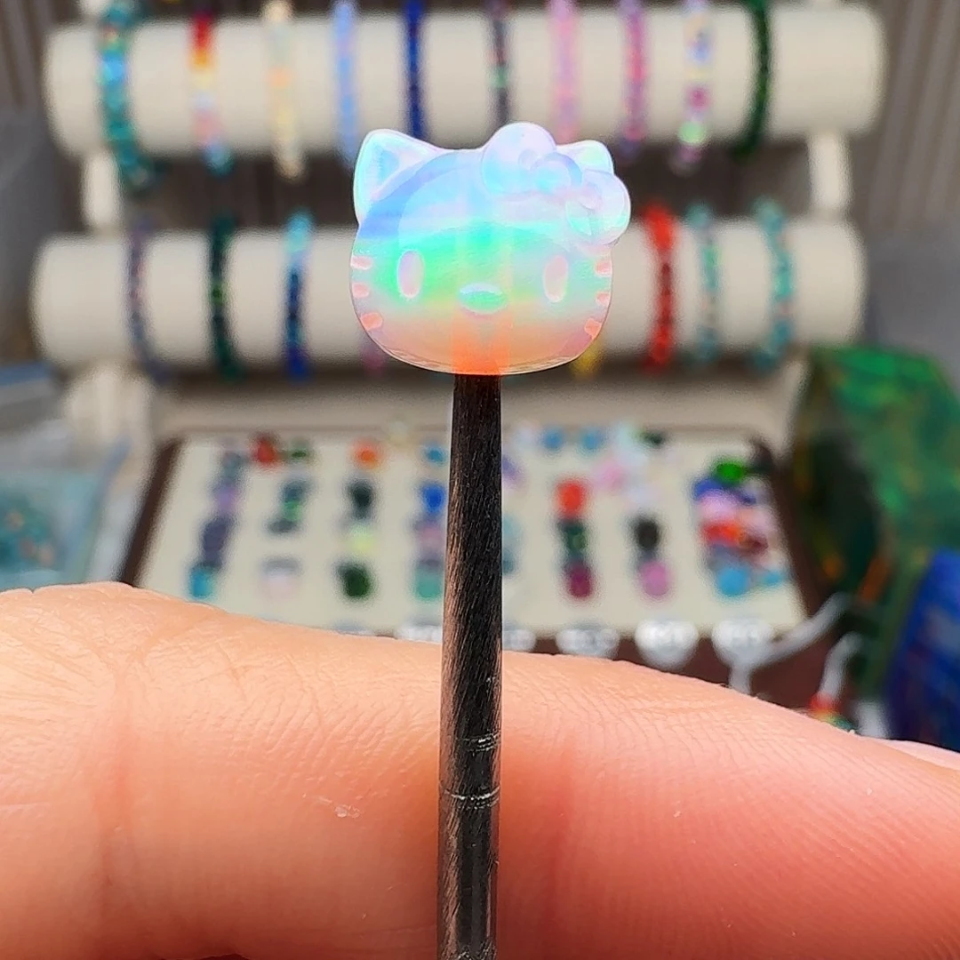 树脂制品人造欧泊卡10hallokitty单颗樱花粉