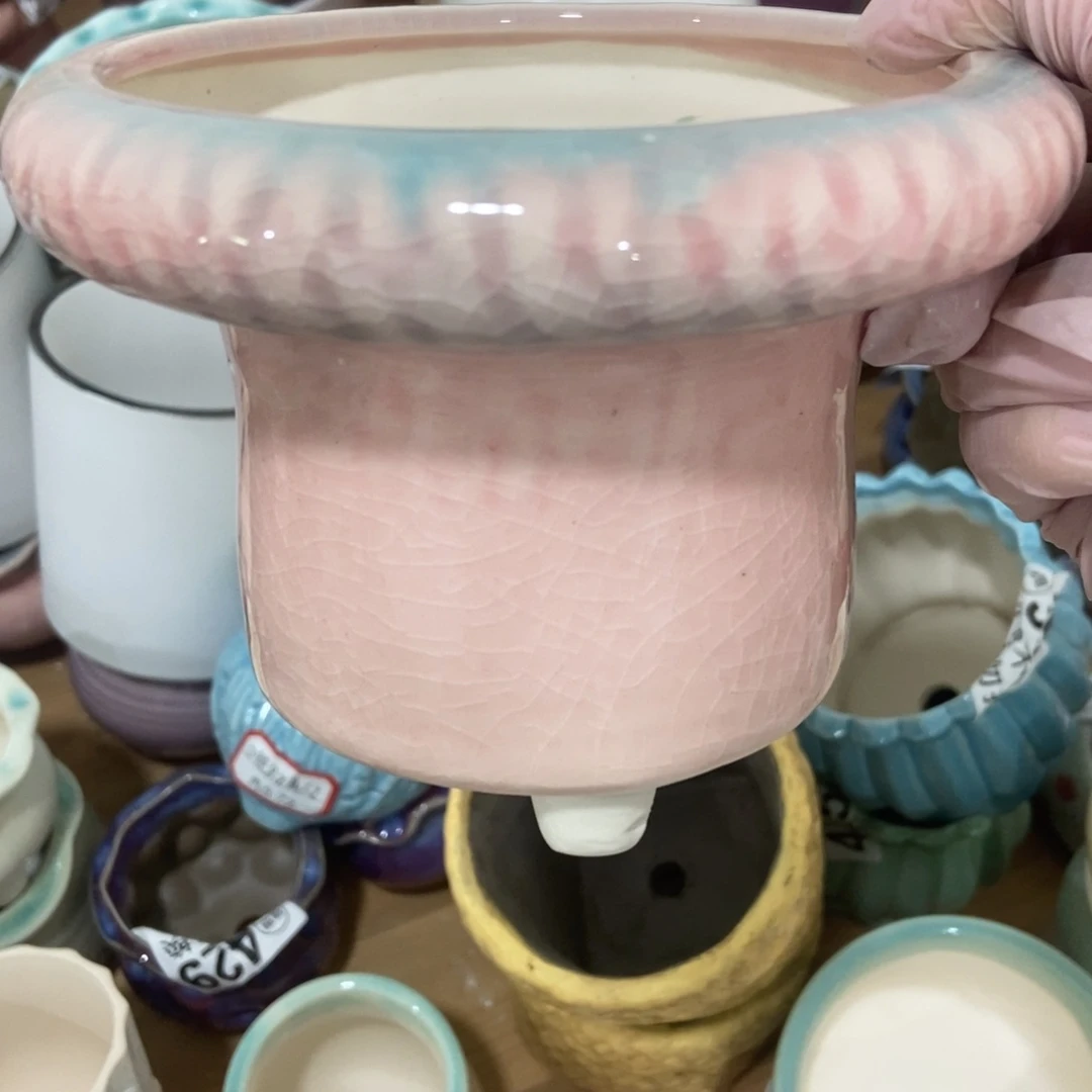 红陶高温陶瓷花盆