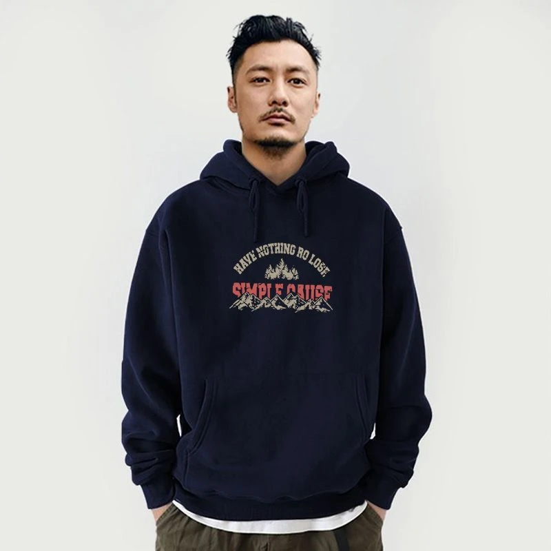 440g重磅连帽卫衣男士春秋季高街潮牌重磅宽松外套港风百搭套头衫