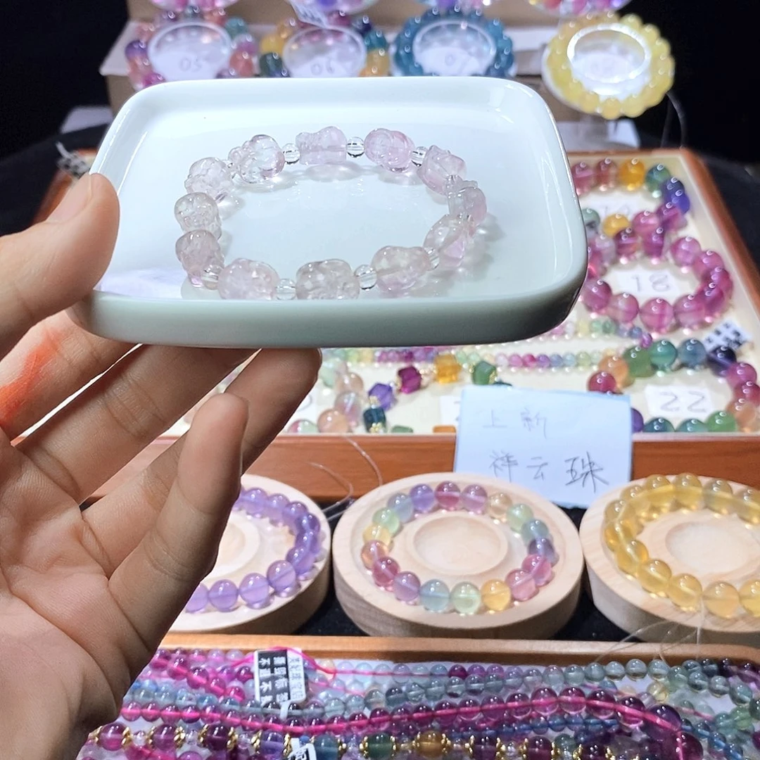 手链未镶嵌萤石貔恘浅粉色