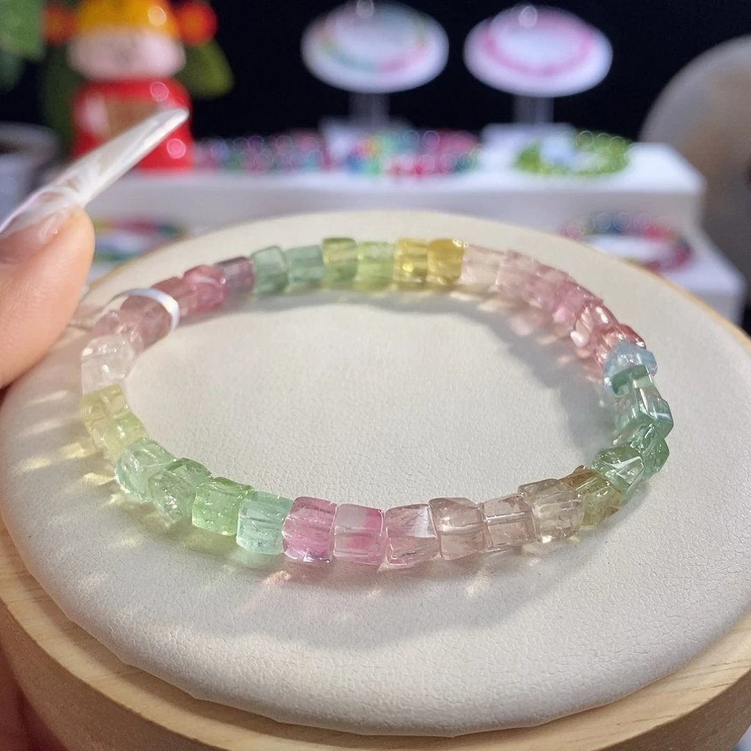 未镶嵌手链碧玺人鱼方糖