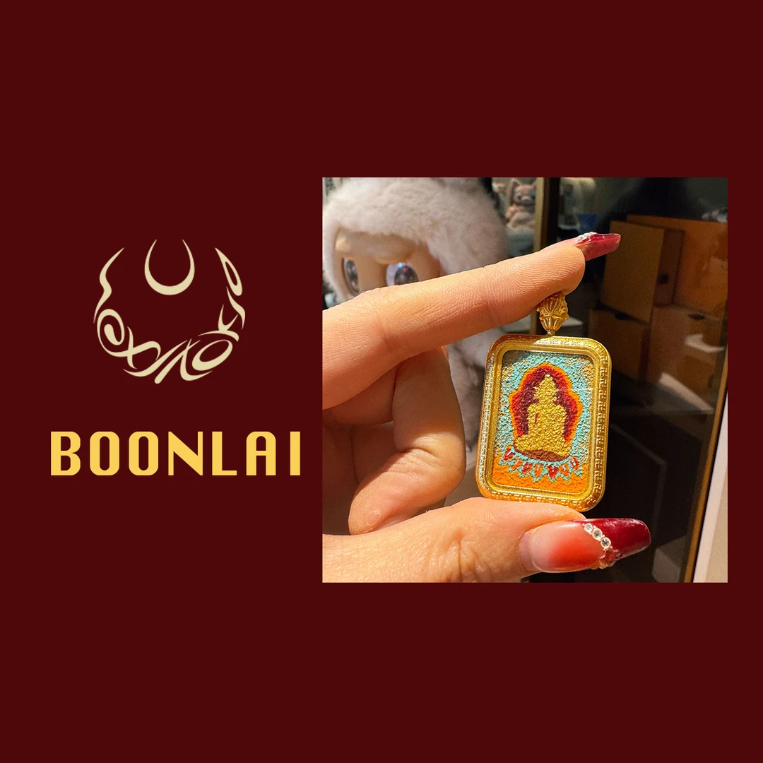 铜合金吊坠  Boonlai  彩色方形无相项链坠037