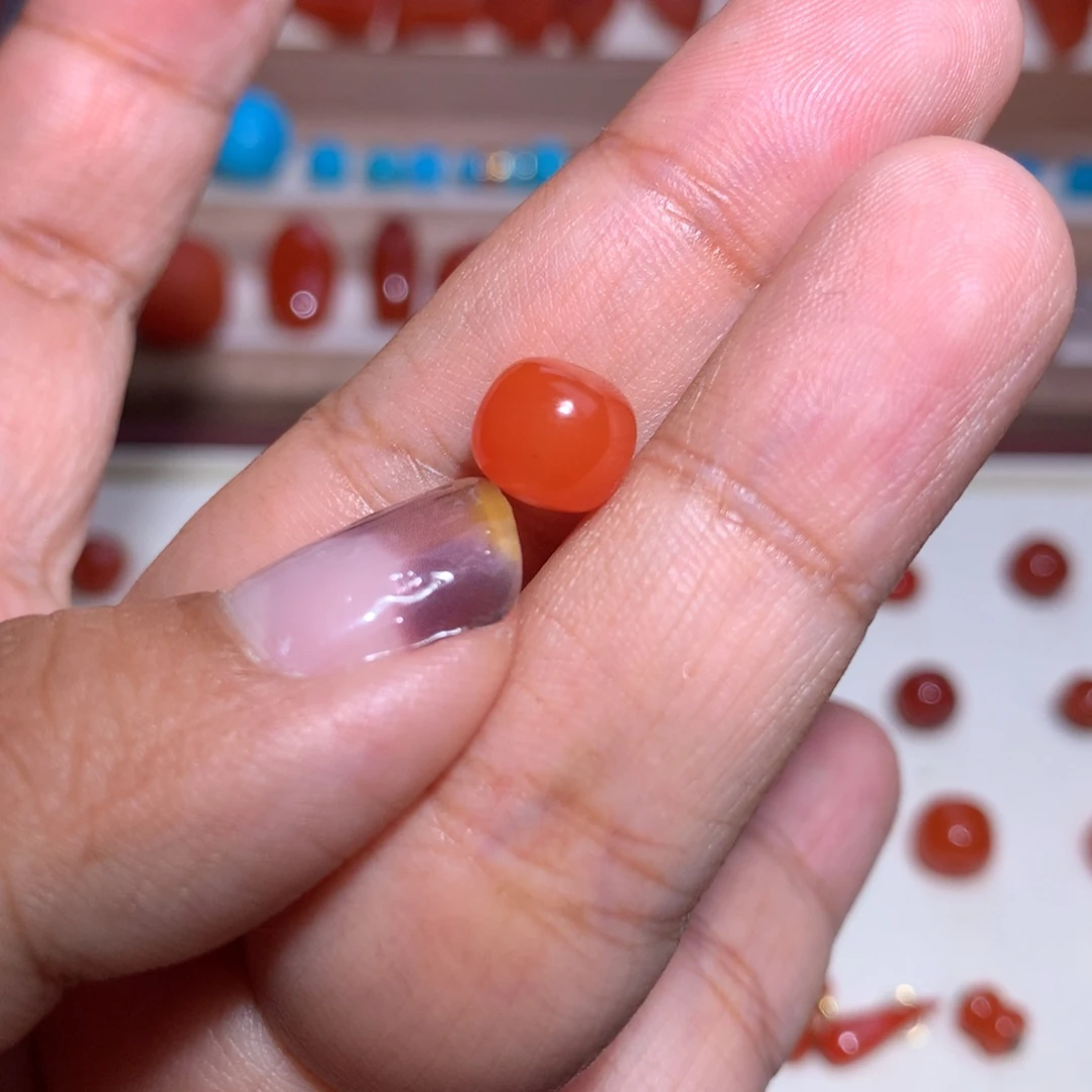 T***k未镶嵌老型8.5×7.5南红玛瑙微沙带