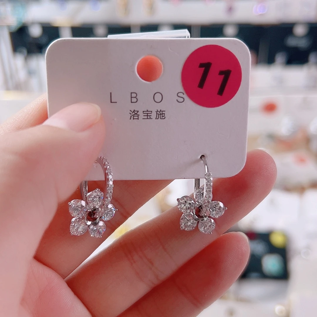 锆石纯铜合金耳环