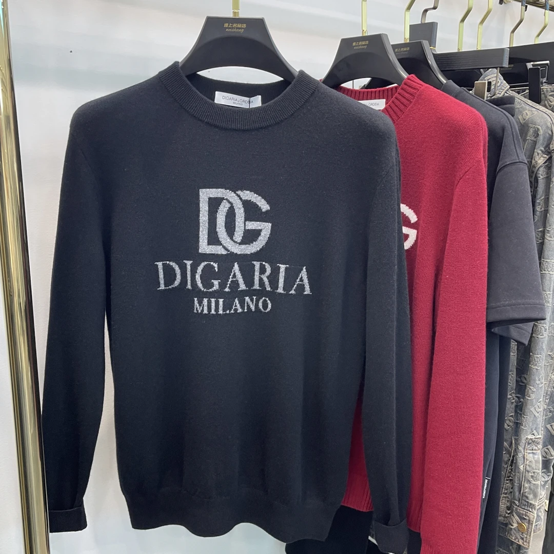 DG迪噶雅2025秋冬新款轻奢男士羊毛衫剪标