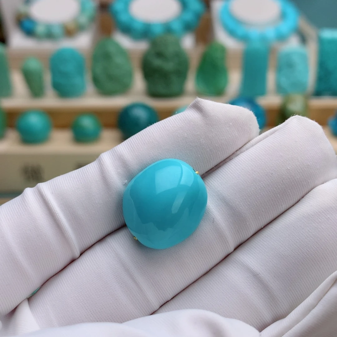 绿松石未镶嵌挂件