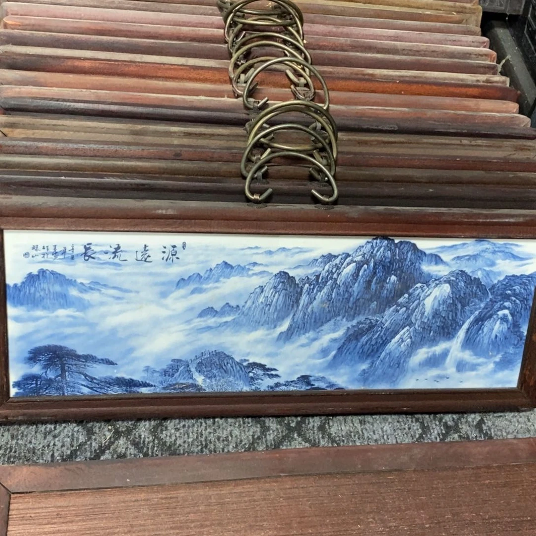 瓷片53*21*1景德镇瓷板画柴窑烧制