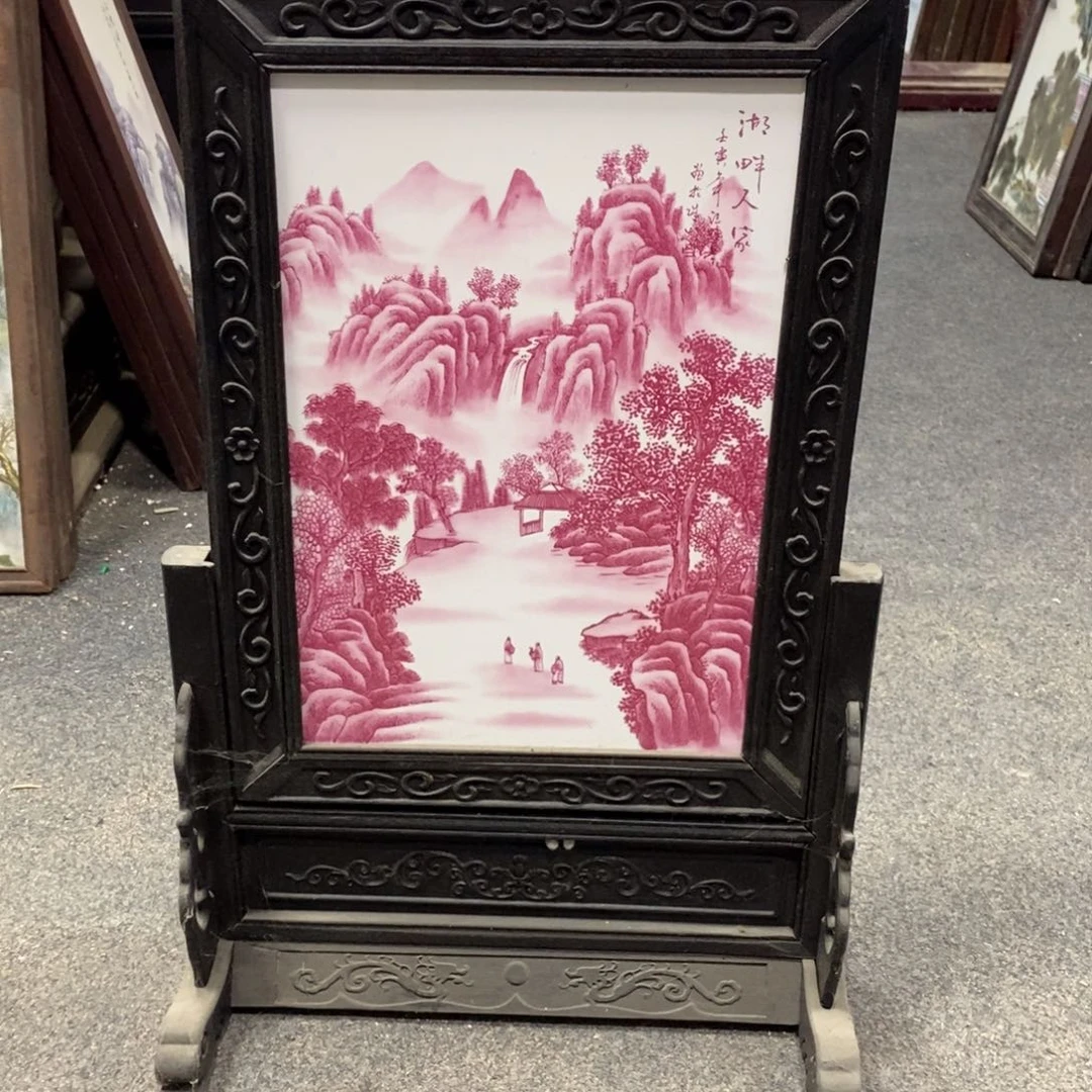 瓷片57*37 景德镇瓷板画柴窑烧制