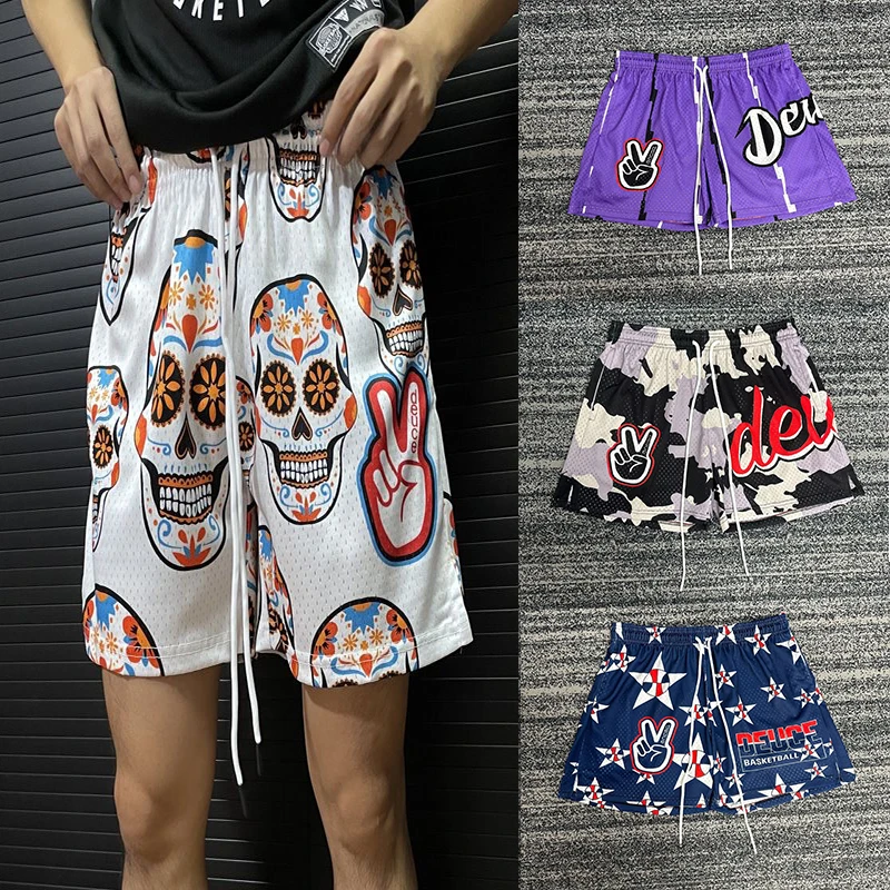 夏季美式篮球运动短裤精品高克重北美街头炸裂速干透气训练篮球裤