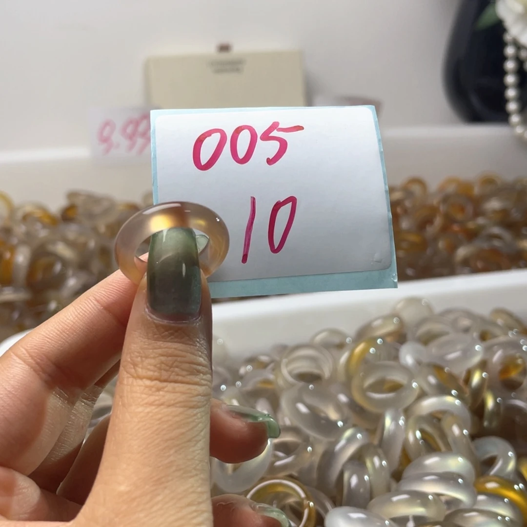 玛瑙/玉髓戒指合金005