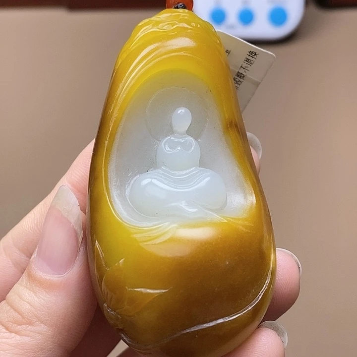 和田玉挂件未镶嵌阶**花F