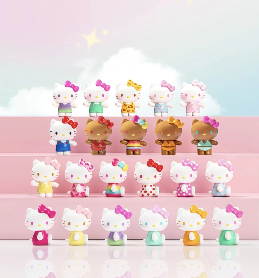 【拆袋】三丽鸥HelloKitty夏日彩虹糖系列萌粒盲袋凯蒂猫公仔