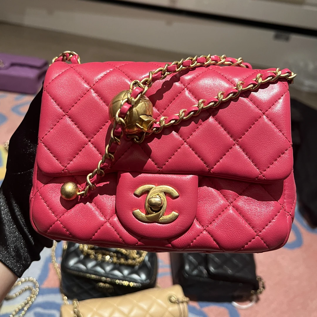 99新 Chanel/香奈儿 壹臻包展/红色金球方胖子