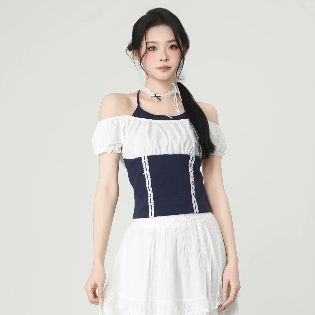 ANPK纯欲甜美针织小衫T恤A5F27A0176