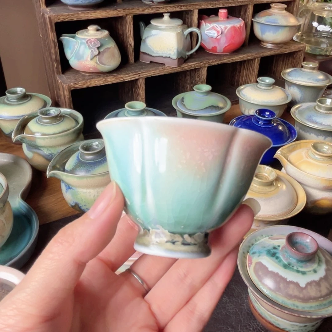 杯纯手工制作柴烧茶器