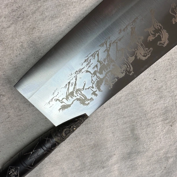 96. 龙泉昊天宝剑高锰钢一体锻打屠龙刀未开刃