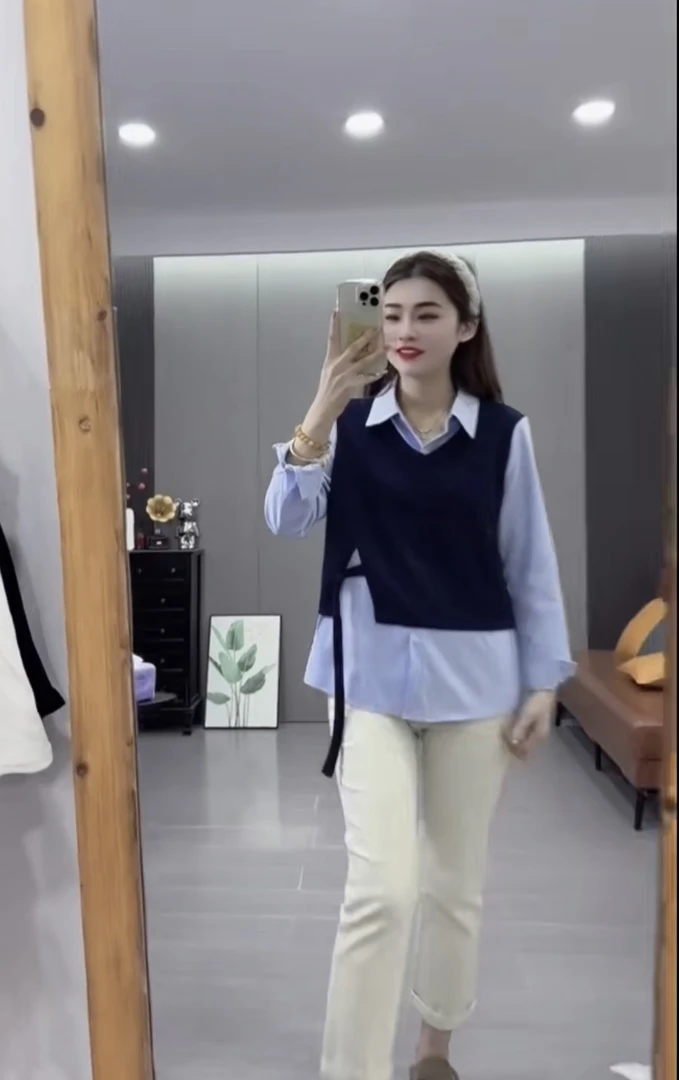 女神节宠粉儿气质假两件衬衫洋气又减龄