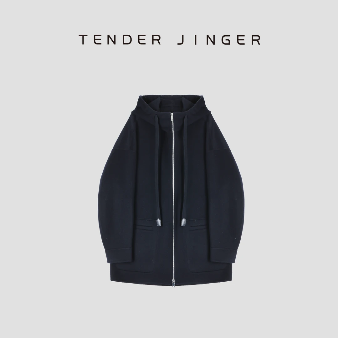 Tender Jinger|线下专供 连帽羊毛毛呢开衫外套T54TUZ41437