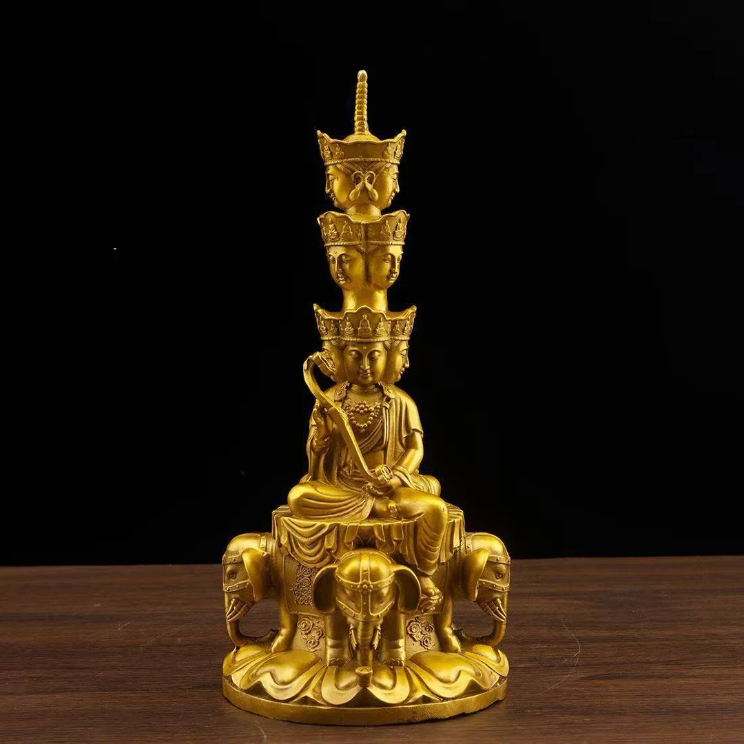 【龙措出品】峨眉山金顶十方普贤菩萨佛像摆件