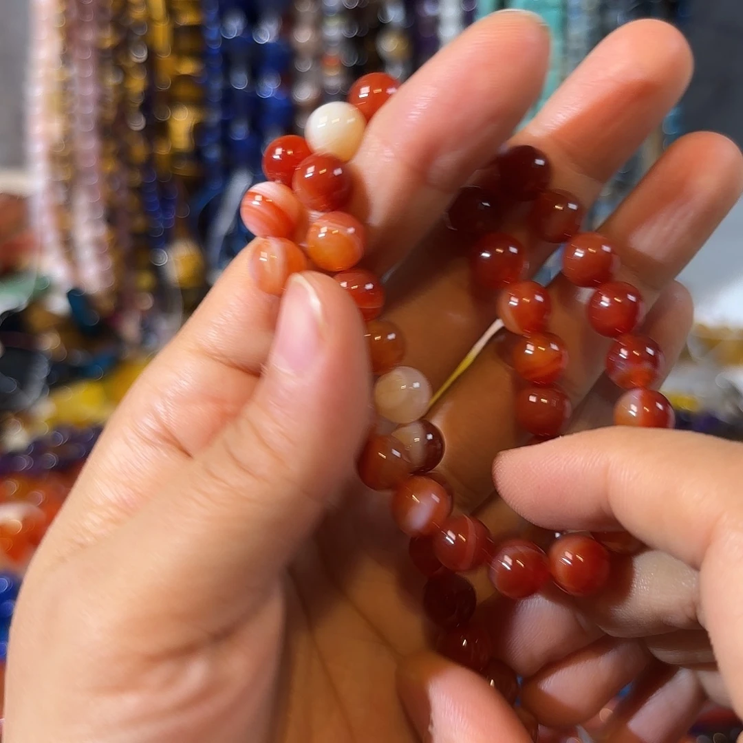 玛瑙/玉髓合金珠宝半成品蚕丝玛瑙卡8