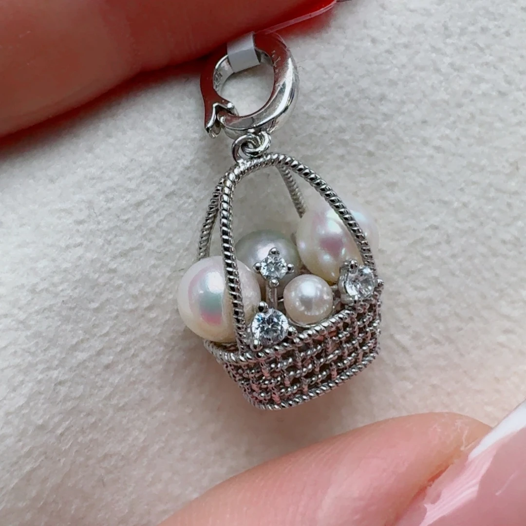 海水珍珠银S925镶嵌颈饰@@xx464