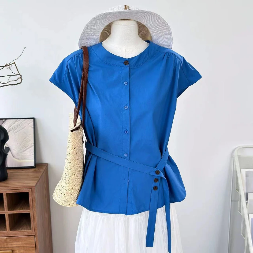 玲玲服饰【1836】小飞袖腰带上衣